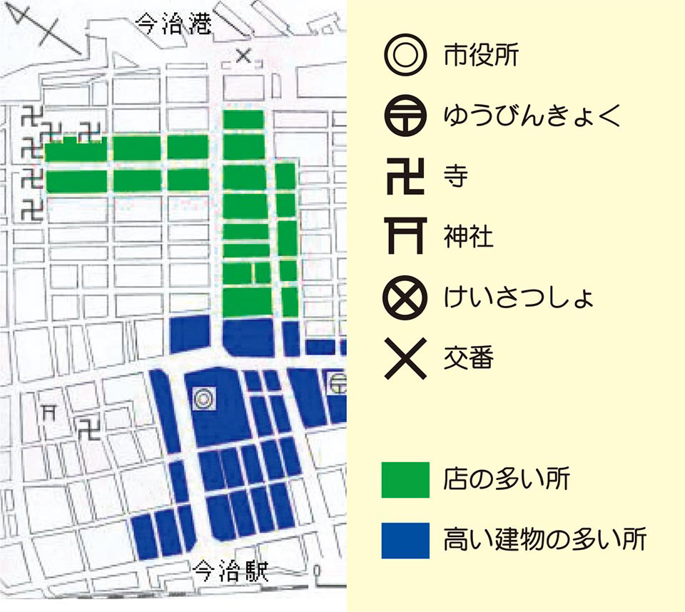 市役所近くの地図