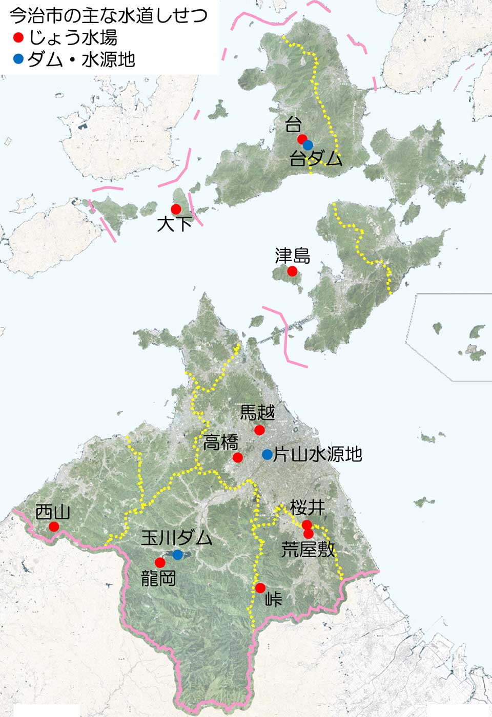 今治市の主な水道施設